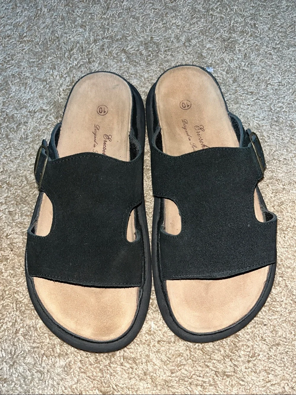 Ericsohn Eric Sohn slip on slides designed in Switzerland Men size 10.